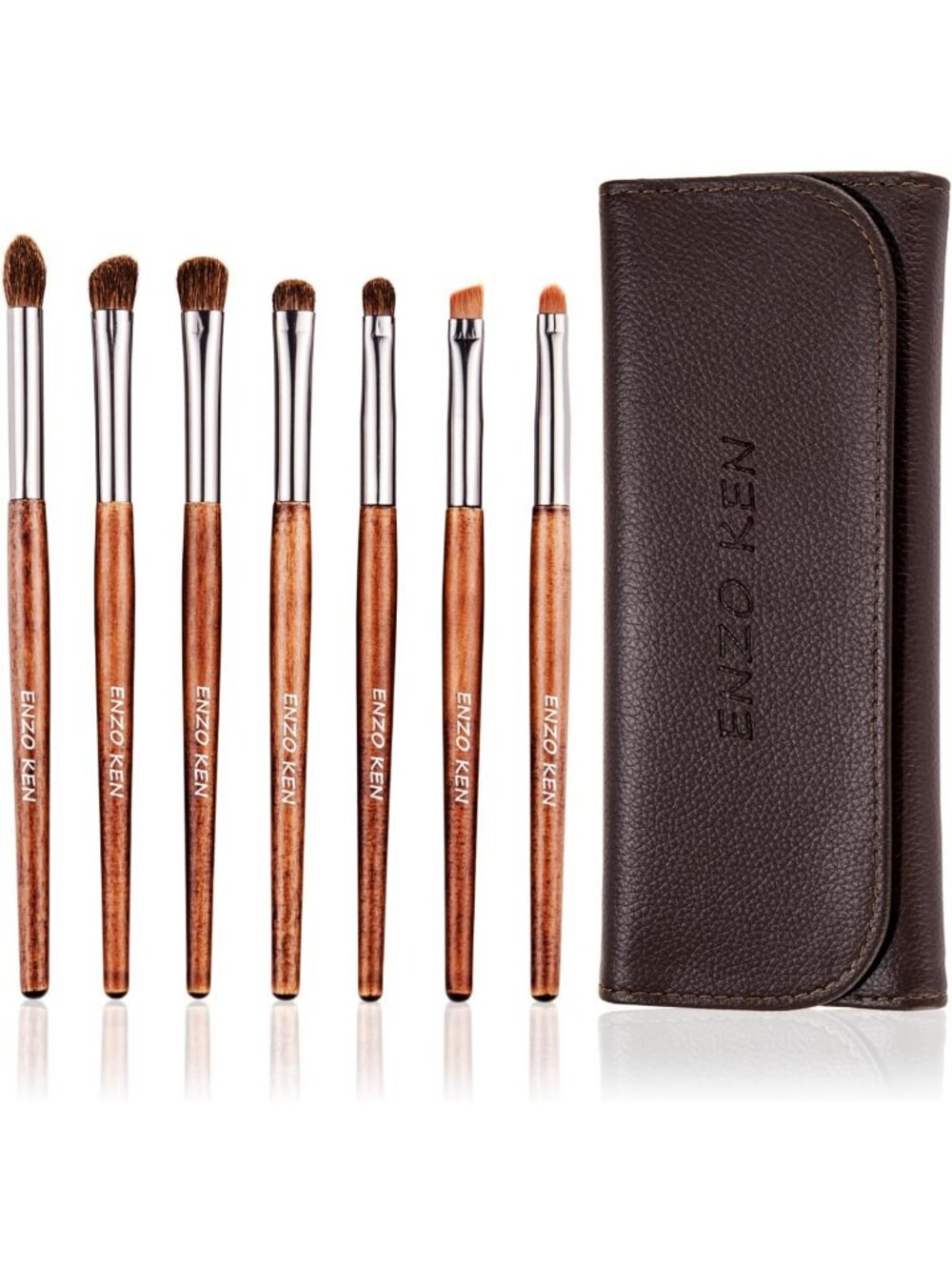 Natural Pony Hair Eye Shadow Brush Set - Small Eyeshadow & Contour Brushes